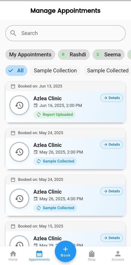 Elab App Manage Appointments